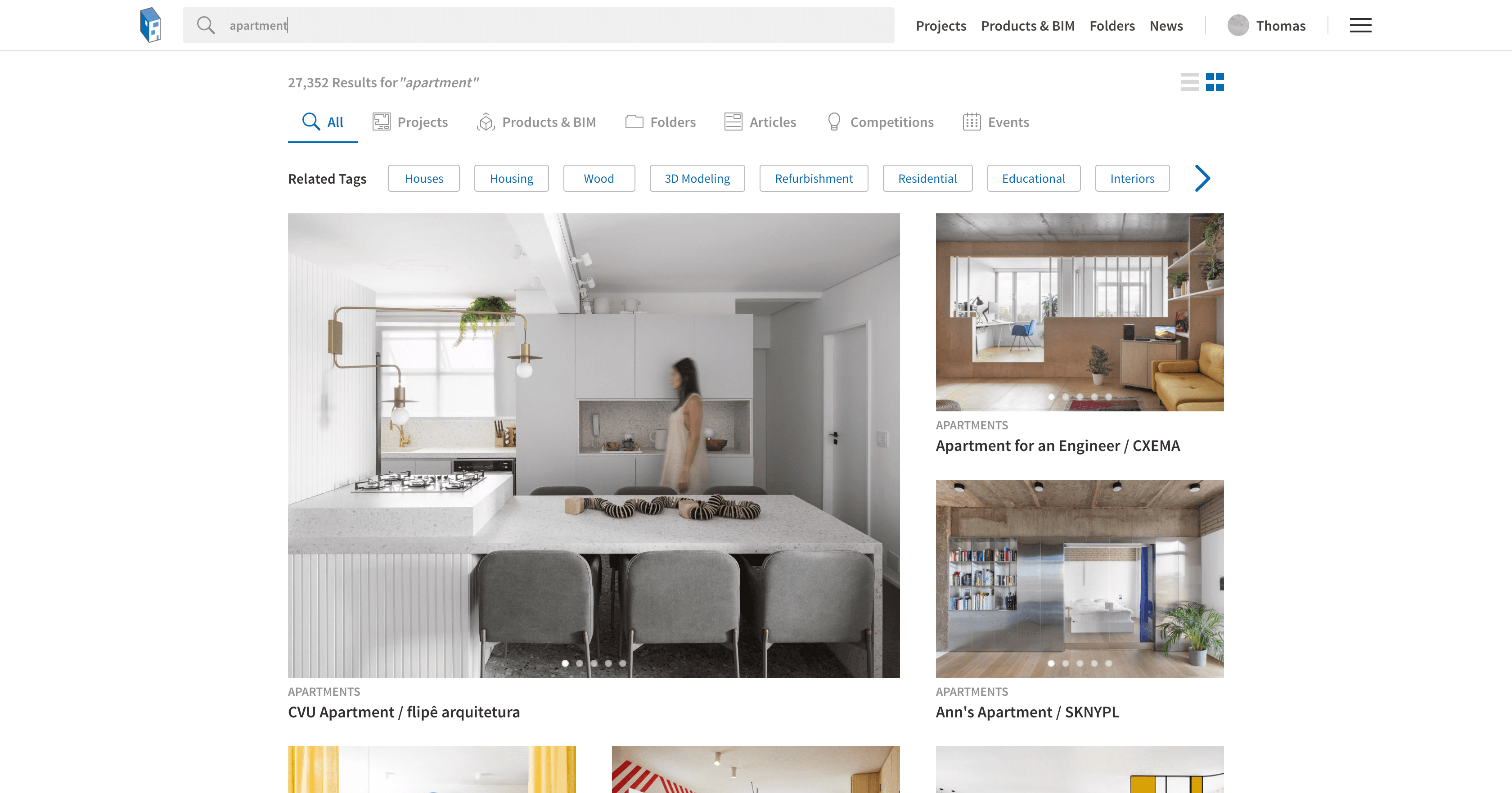 ArchDaily search redesign