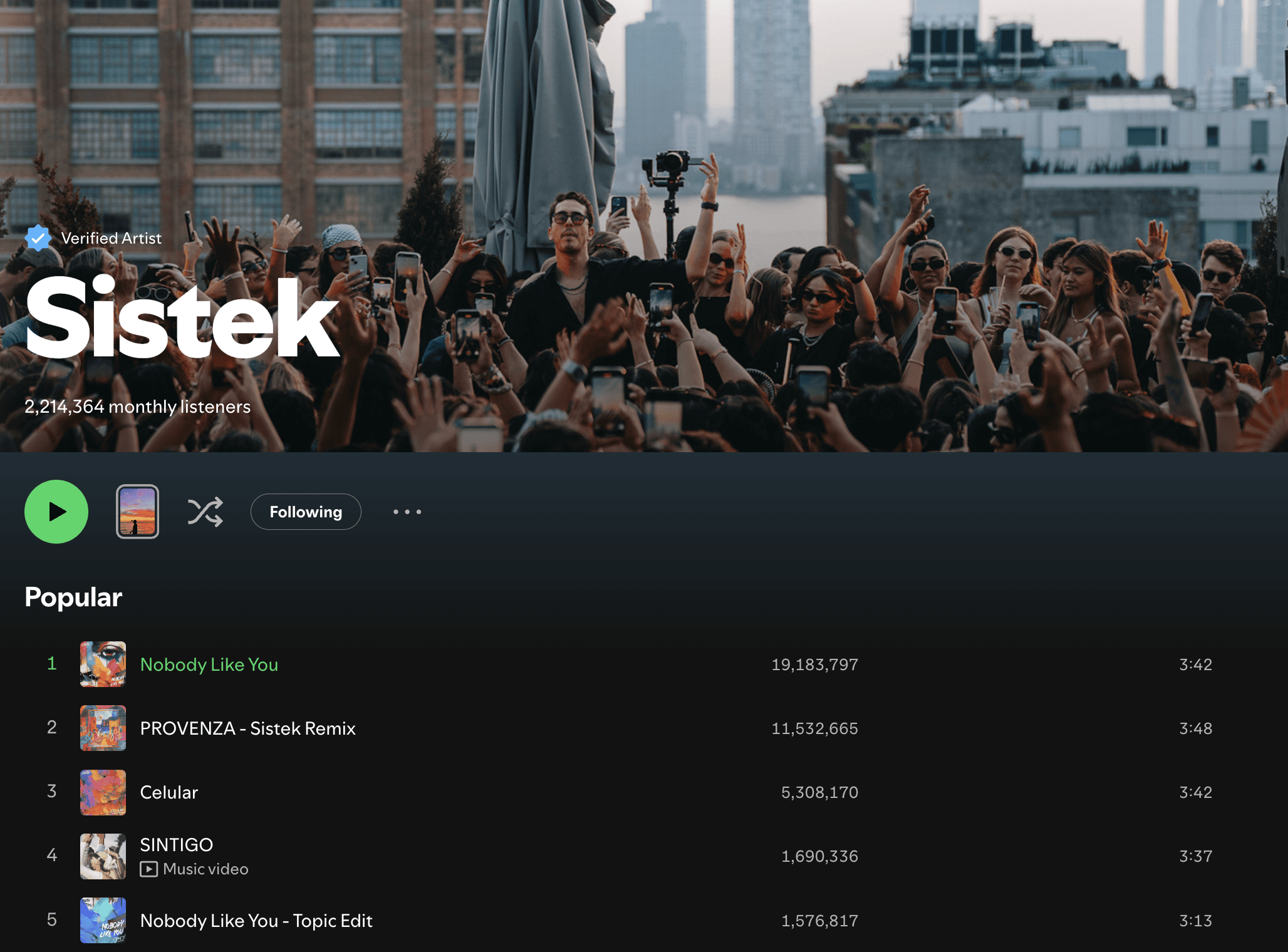 Sistek streaming profile and releases